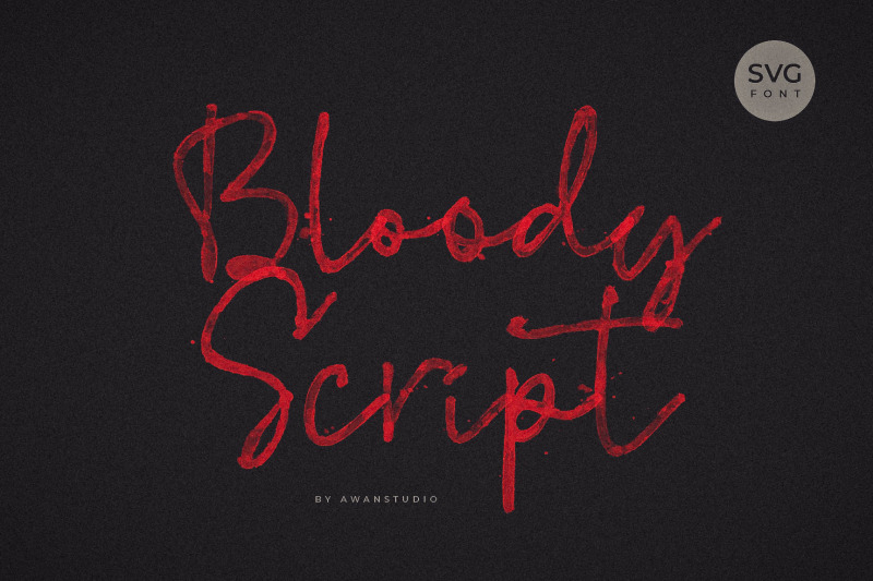 Bloddy Script Svg Font By Awanstudio Thehungryjpeg Com