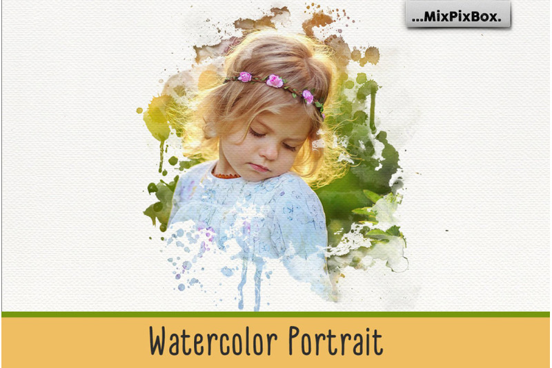 Watercolor Portrait Photo Masks By Mixpixbox Thehungryjpeg Com