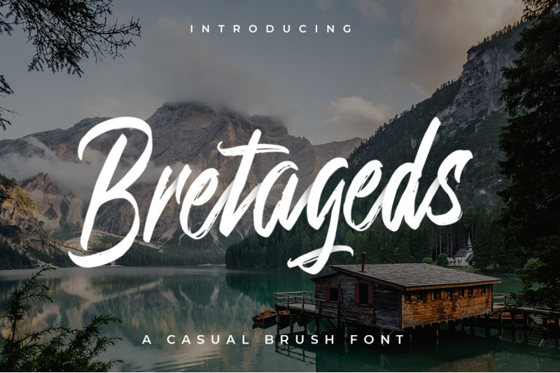 Bretageds Brush Font By Indotitas Thehungryjpeg Com