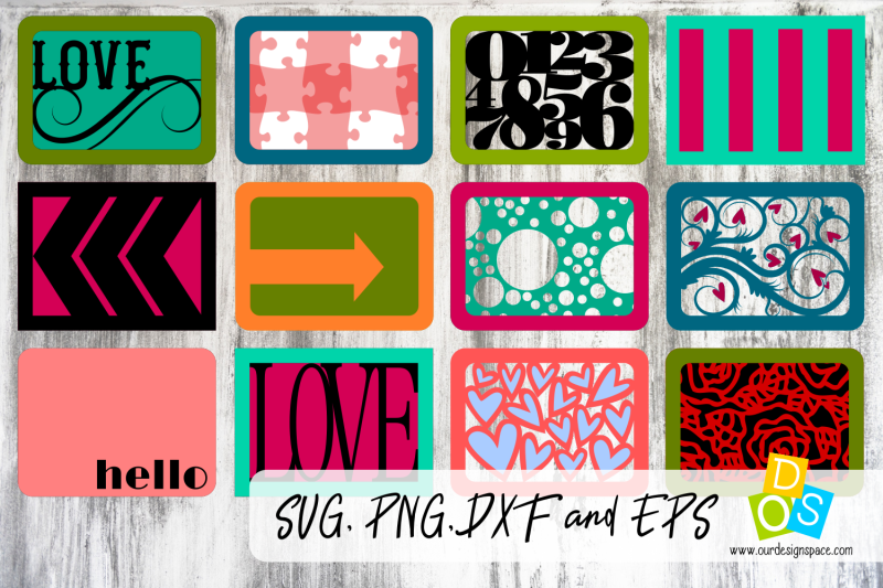 Decorative Embellishment Cards SVG, PNG, DXF and EPS Files By Our