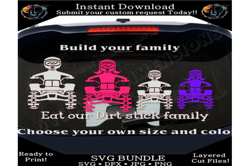 Download Four Wheel Svg Family Car Decal Figure Digital Cut Files Silhouette Ca By Dynamic Dimensions Thehungryjpeg Com