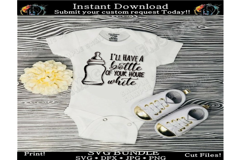 Baby Bottle Of Your House White Svg Funny Baby Shirt Milk Clip Art By Dynamic Dimensions Thehungryjpeg Com