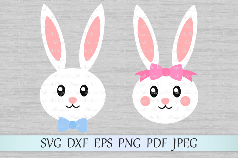Download Easter Bunny Faces Svg Bunny Boy Svg Bunny Girl Svg By Magicartlab Thehungryjpeg Com