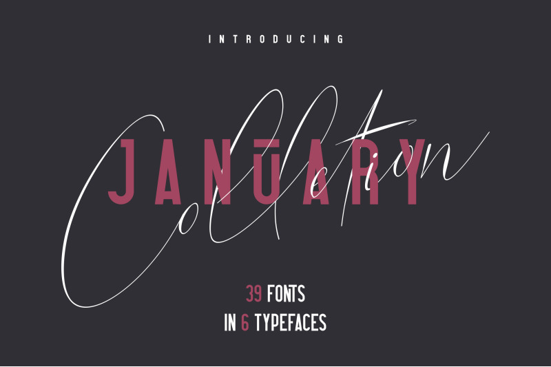 6in1 January Collection 39 Fonts By Vpcreativeshop Thehungryjpeg Com