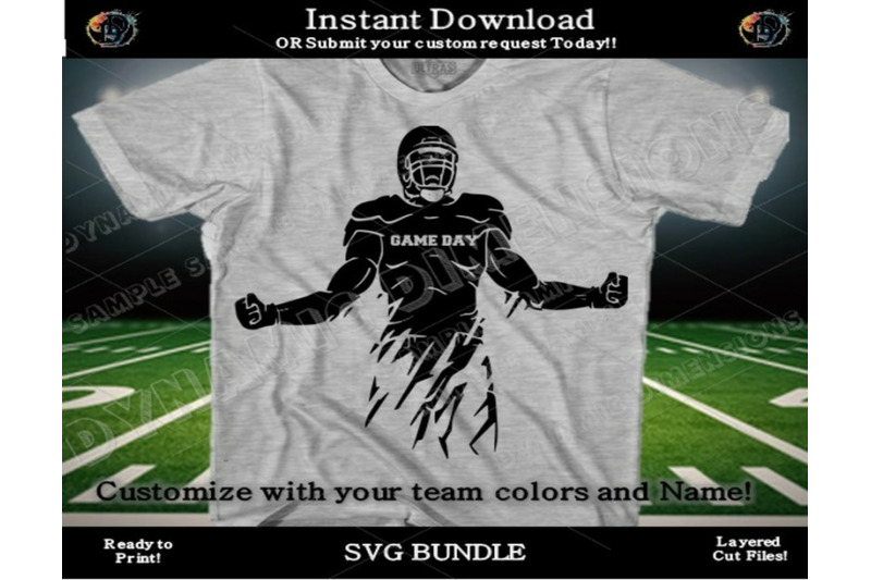 Football Game Day SVG Cut File - Football T Shirt Design - Football SVG