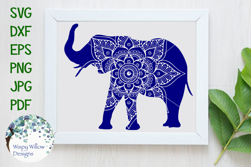 Elephant Mandala Svg By Wispy Willow Designs Thehungryjpeg Com