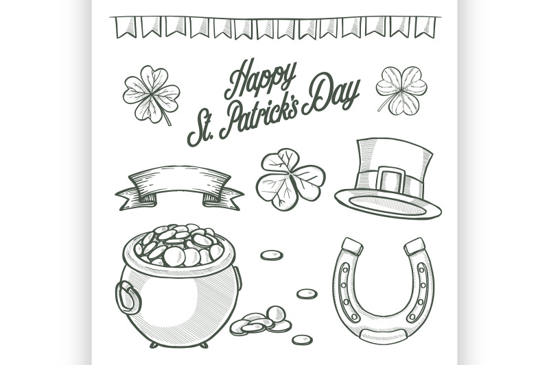 st patricks day drawings step by step