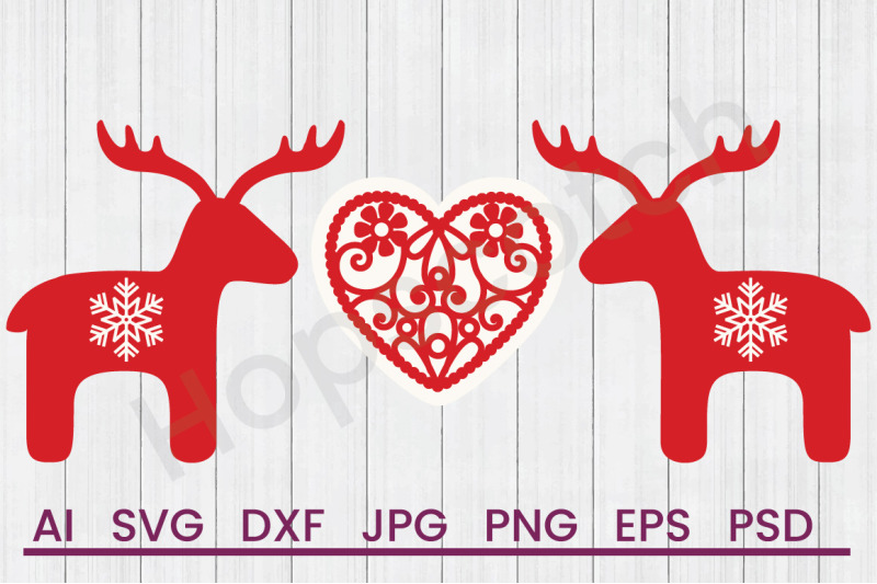 Scandi Christmas Reindeer Border Svg File Dxf File By Hopscotch Designs Thehungryjpeg Com