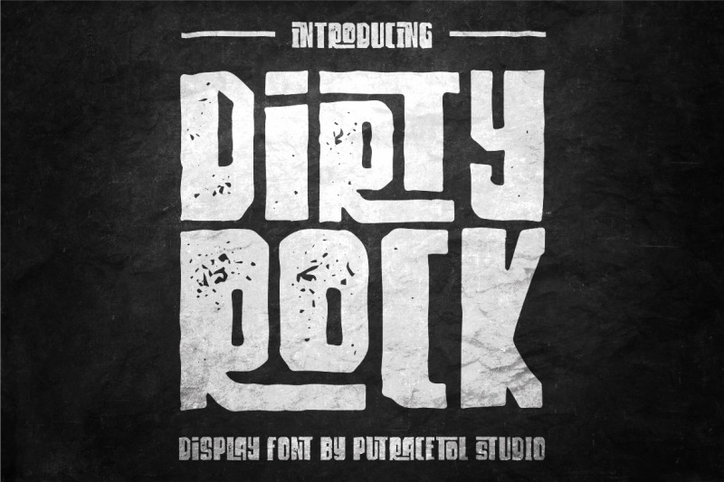 Dirty Rock Typeface By Putracetol Studio Thehungryjpeg Com