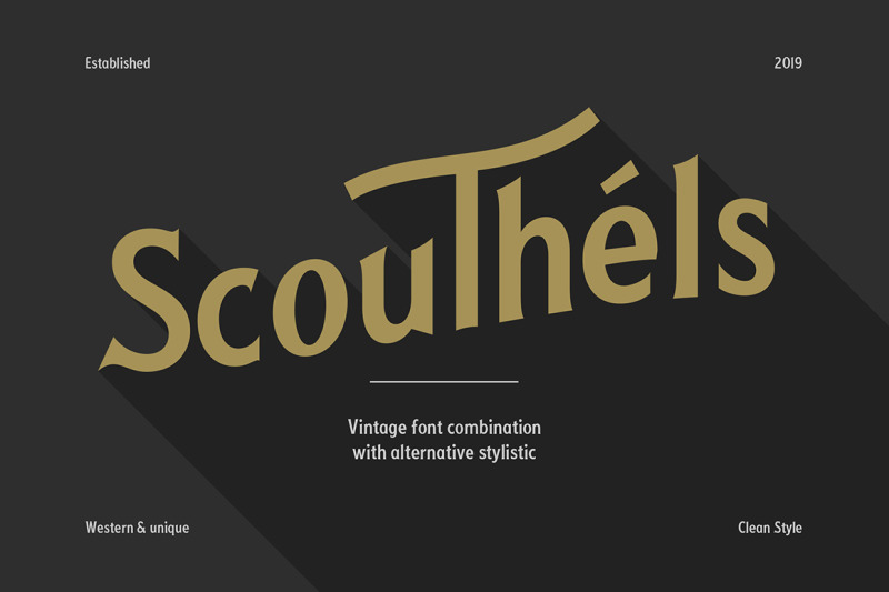 Scouthels Typeface Clean Sans Font By Maulana Creative Thehungryjpeg Com