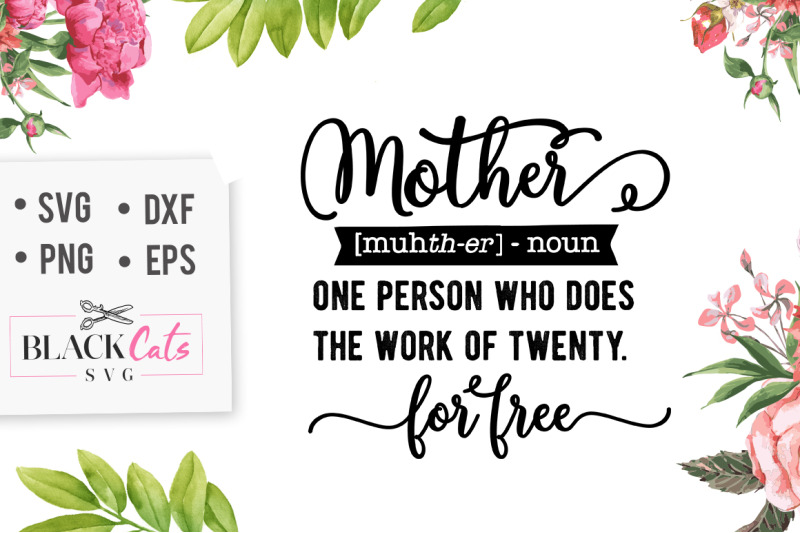 Download Mother Definition Svg By Blackcatssvg Thehungryjpeg Com