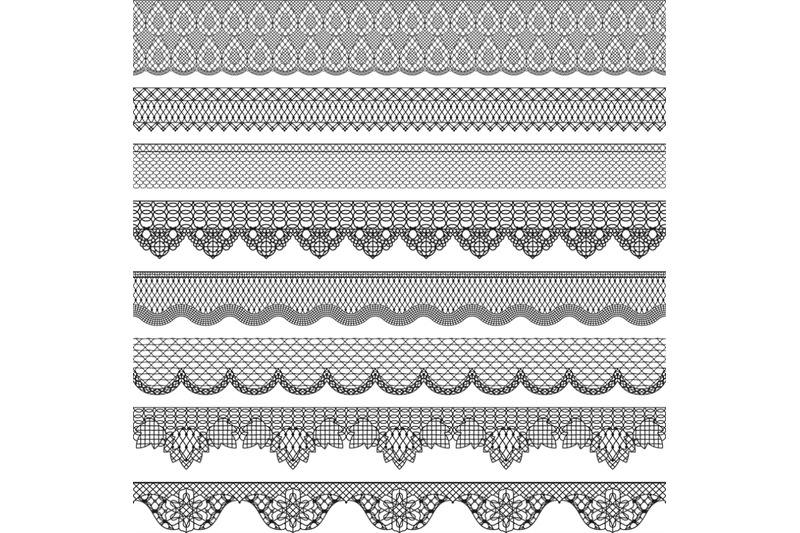 Vintage seamless border with lace texture By Microvector