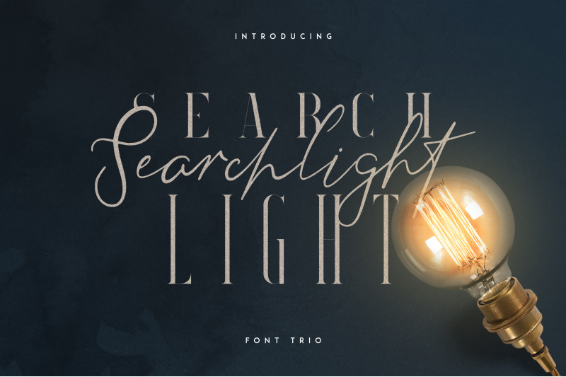 Searchlight Font Trio By Vpcreativeshop Thehungryjpeg Com