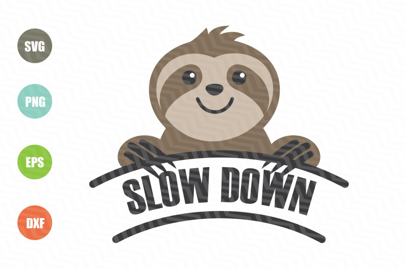 Sloth Slow Down Svg By Newsvgart Thehungryjpeg Com