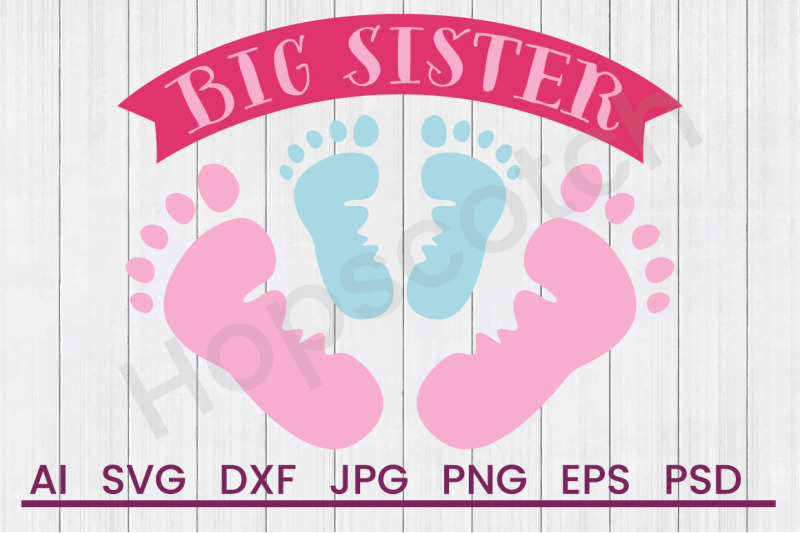 Big Sister Svg File Dxf File By Hopscotch Designs Thehungryjpeg 6389