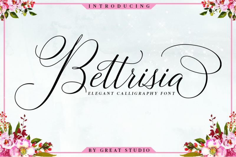 Bettrisia Script Elegant Calligraphy Font By Great Studio Thehungryjpeg Com