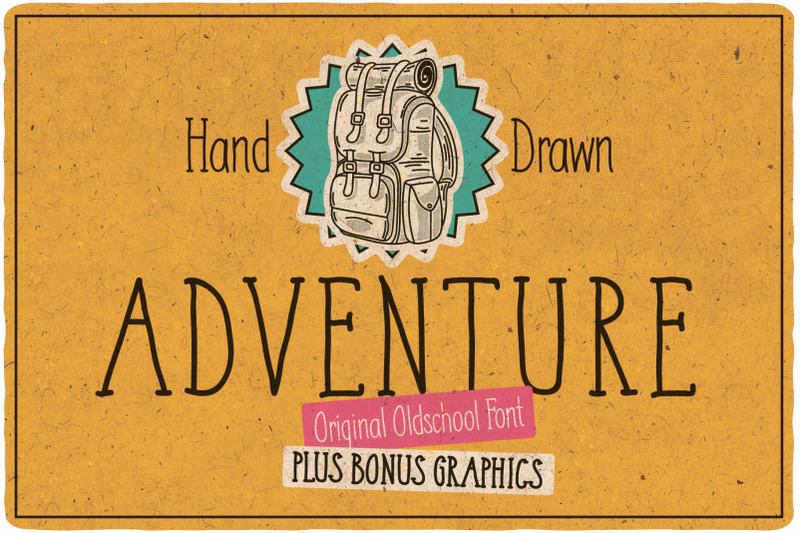 Adventure Typeface Bonus Graphics By Vozzy Vintage Fonts And Graphics Thehungryjpeg Com