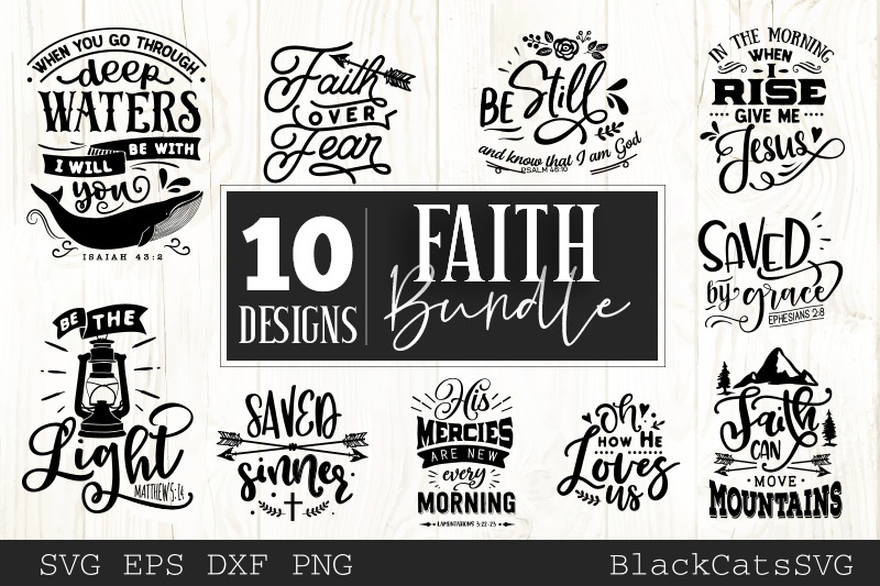Download Faith Svg Bundle 10 Designs Christian Svg Bundle By Blackcatssvg Thehungryjpeg Com