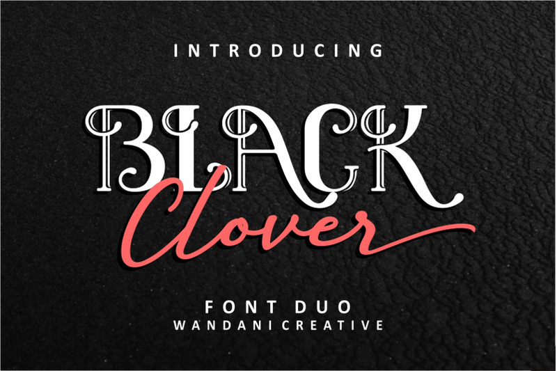 Black Clover Font Duo By Wandani Creative Thehungryjpeg Com