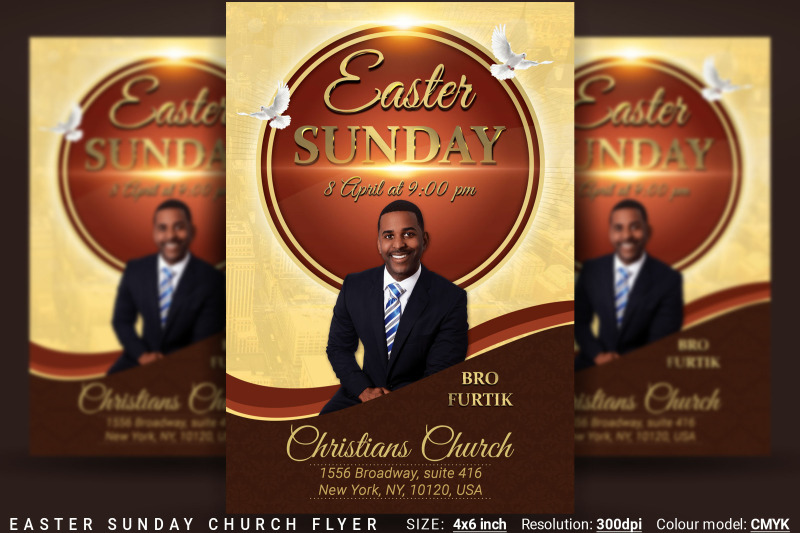 Easter Sunday Church Flyer By artolus | TheHungryJPEG