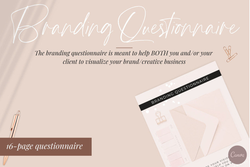 Branding Questionnaire Canva By Creative Stash Thehungryjpeg Com