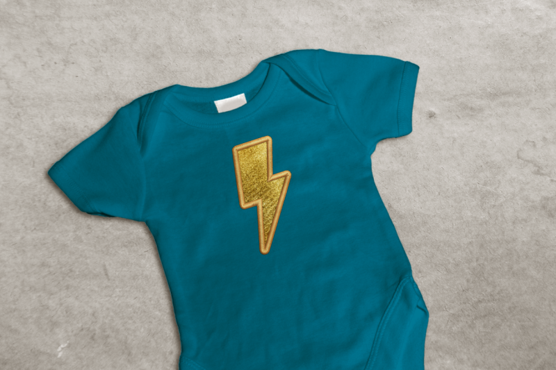 Lightning Bolt Applique Embroidery By Designed By Geeks Thehungryjpeg 