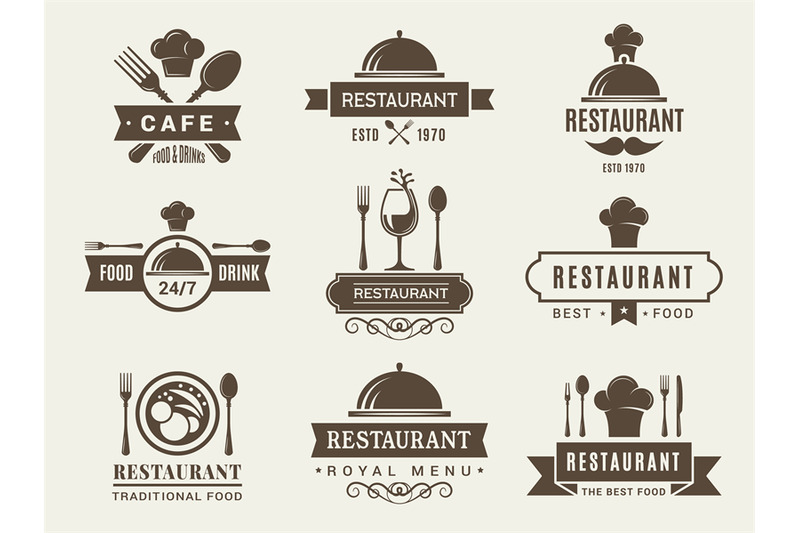 Logotypes and badges for restaurant By ONYX | TheHungryJPEG.com