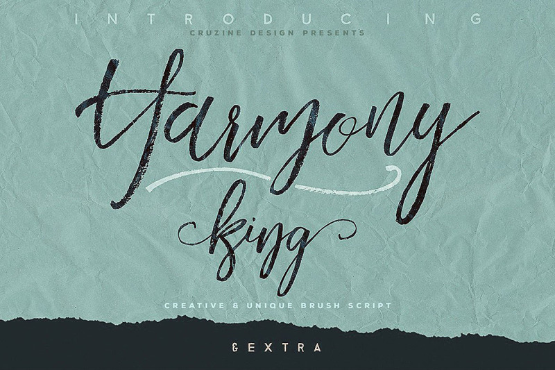 Harmony King Brush Font By Cruzine Design Thehungryjpeg Com