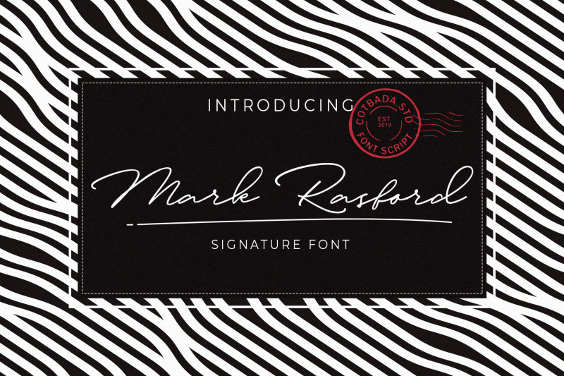 Mark Rasford Signature Font Script By Cotbada Studio Thehungryjpeg Com