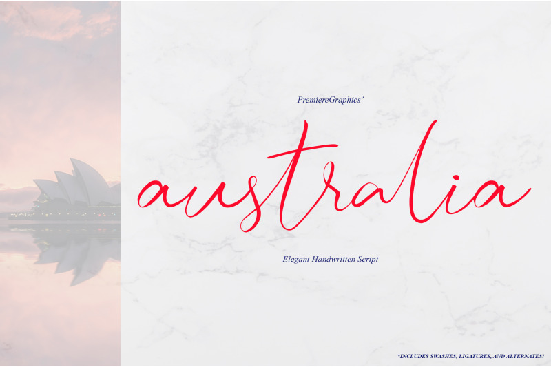 Australia Script Font By Premiere Graphics Thehungryjpeg Com