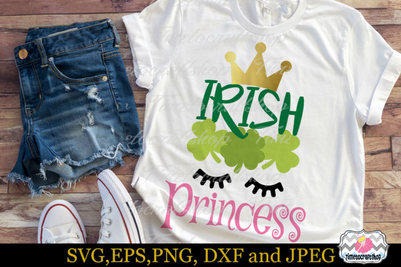 Svg Dxf Eps Png St Patrick S Day Irish Princess By Timetocraftshop Thehungryjpeg Com