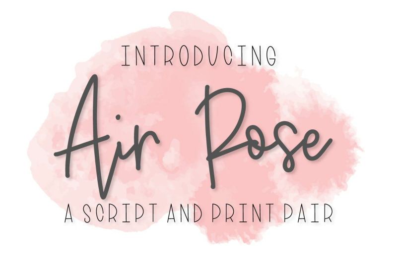 Air Rose A Script Print Pair By Craftylittlenodes Thehungryjpeg Com