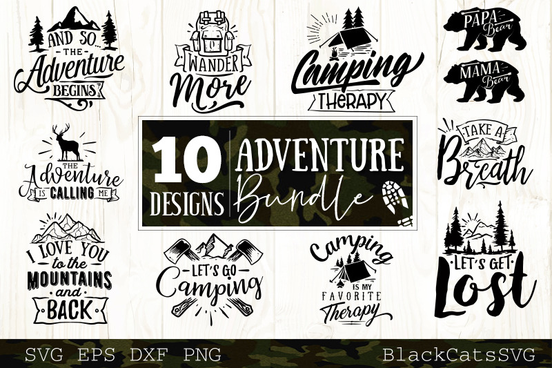 Download Adventure SVG bundle 10 designs Mountains and camping SVG ...