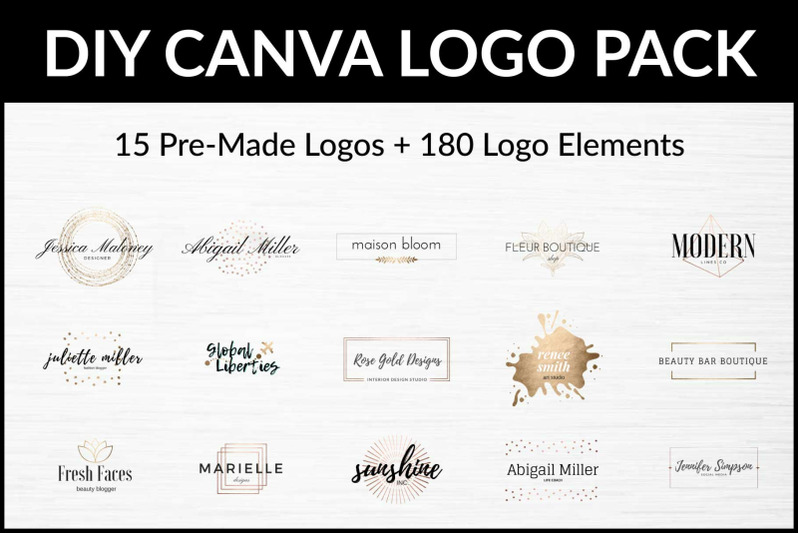 Diy Logo Pack For Canva By Lady Boss Studio Thehungryjpeg Com