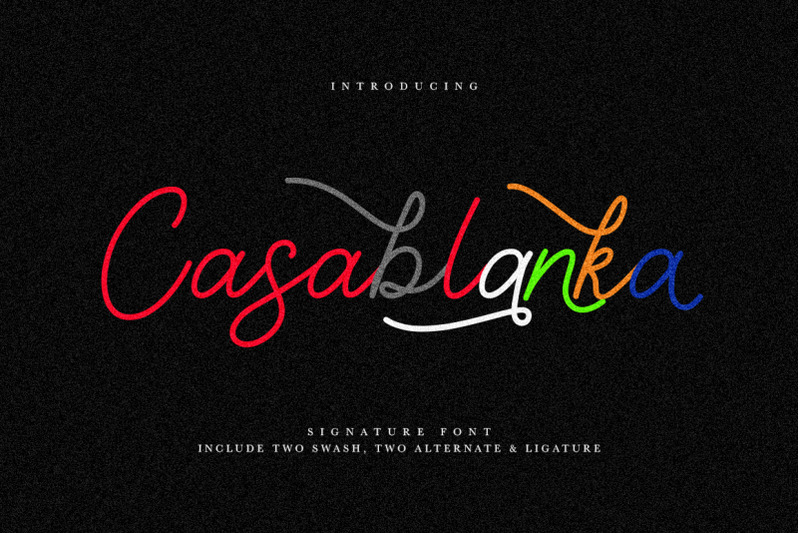 Casablanka Script By Maulana Creative Thehungryjpeg Com