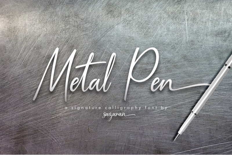 Metal Pen Script 3 Fonts By Suzuran Thehungryjpeg Com
