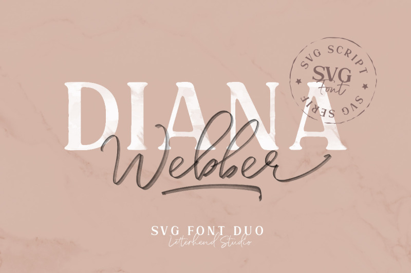 Diana Webber Svg Font Duo By Letterhend Thehungryjpeg Com