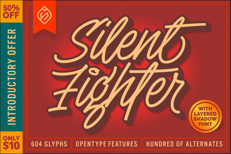 Silent Fighter 3d Font By Mikrojihad Typefounder Thehungryjpeg Com