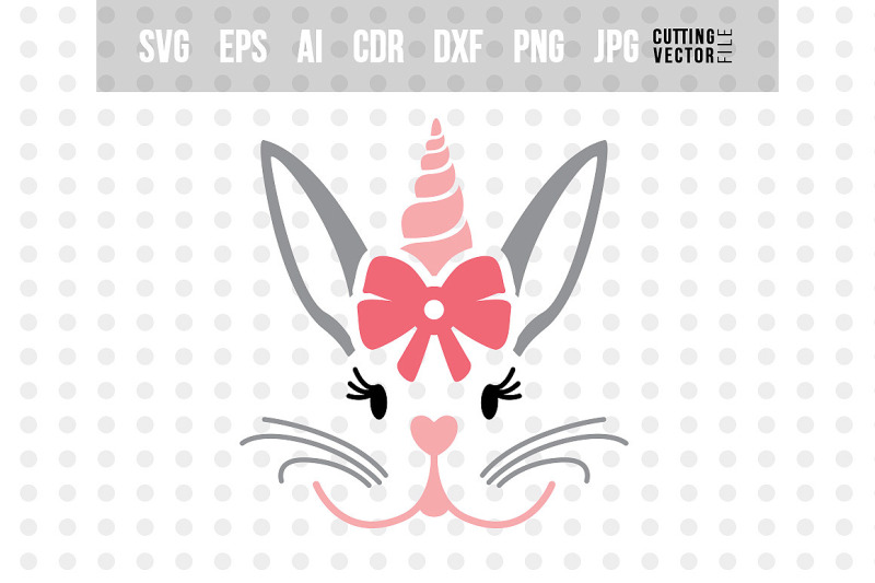 Download Bunny Unicorn Face Svg By Craftartshop Thehungryjpeg Com 3D SVG Files Ideas | SVG, Paper Crafts, SVG File