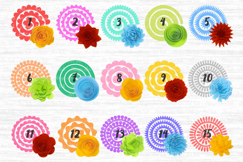 Rolled Flower svg, 3d flower svg, Rolled Paper Flower By ...