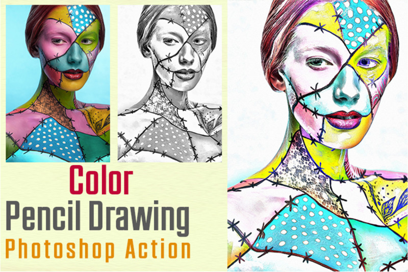 Color Pencil Drawing Photoshop Action By Creative Art