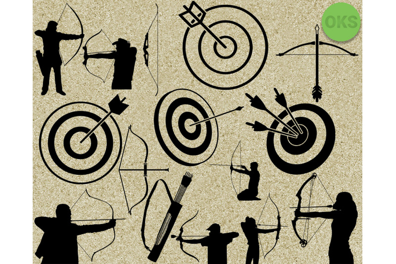 archery svg, svg files, vector, clipart, cricut, download By CrafterOks