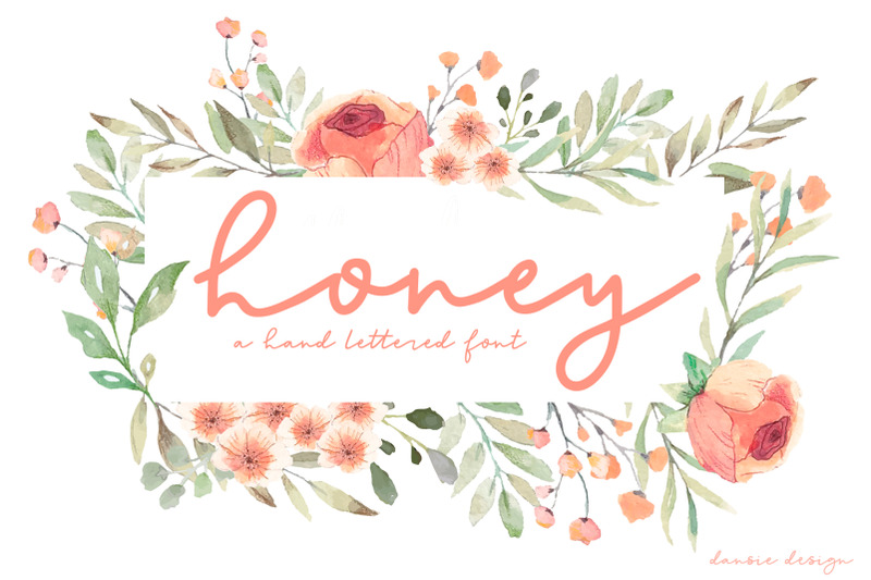 Honey Script Font By Dansie Design Thehungryjpeg Com