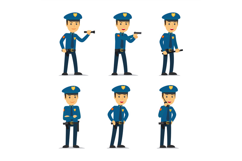 Police officer vector character By SmartStartStocker | TheHungryJPEG