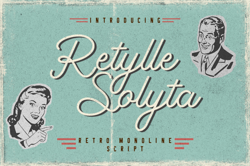 Retylle Solyta Monoline By Creatype Studio Thehungryjpeg Com
