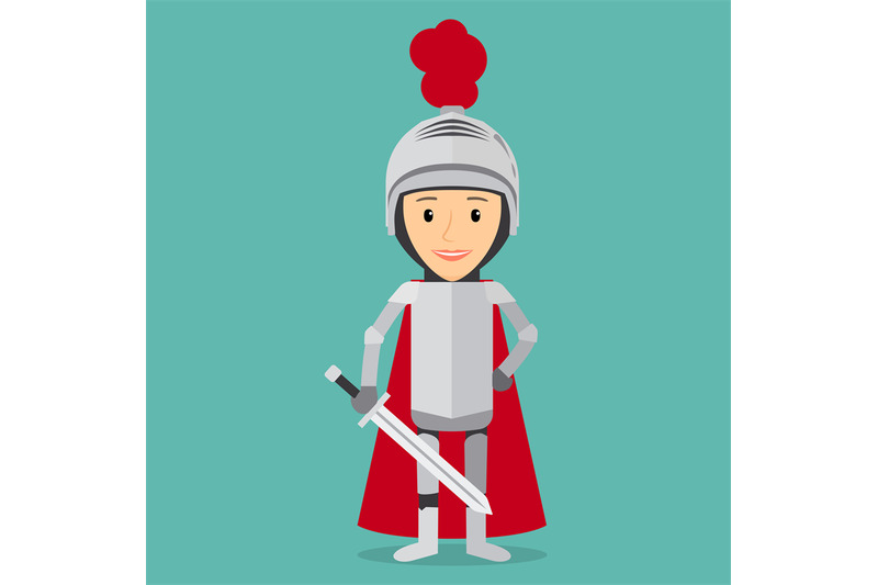 Boy knight vector By SmartStartStocker | TheHungryJPEG