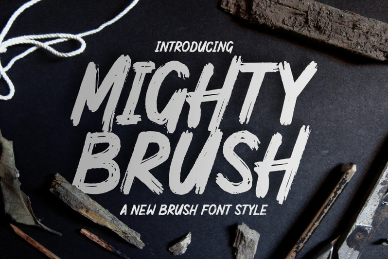 Mighty Brush Fonts By Garisman Studio Thehungryjpeg Com