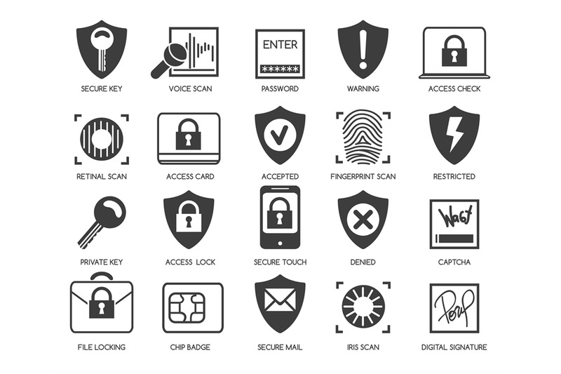 Business data security icons By vectortatu | TheHungryJPEG