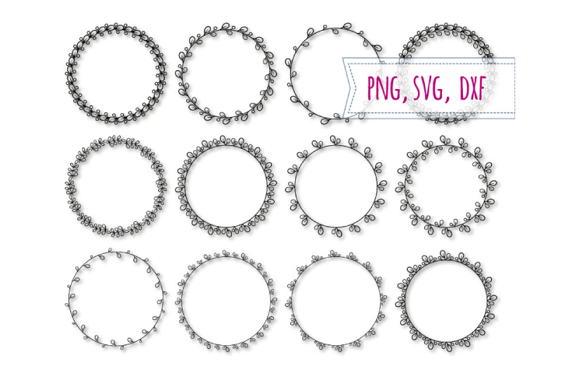 Download 12 Round Elegant Frames Svg Floral Circle Clipart By Bunart Thehungryjpeg Com