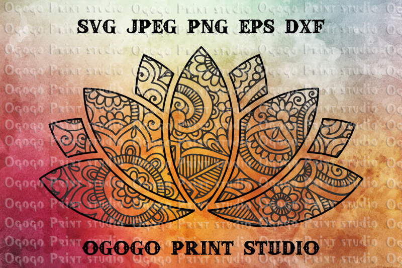 Download Lotus SVG, Zentangle SVG, Flower svg, Mandala svg, Cricut By Ogogo Print | TheHungryJPEG.com